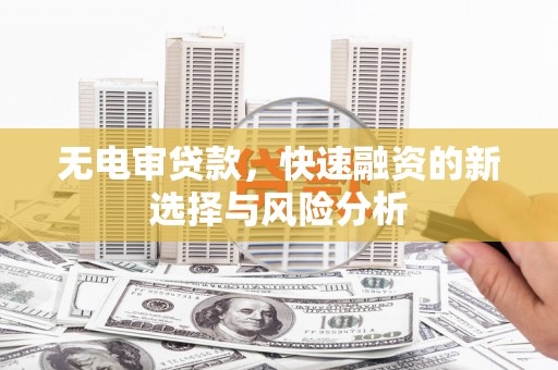 长涂无电审贷款，快速融资的新选择与风险分析