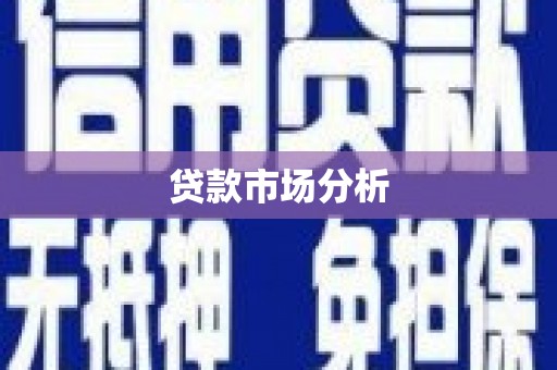 长涂贷款市场分析