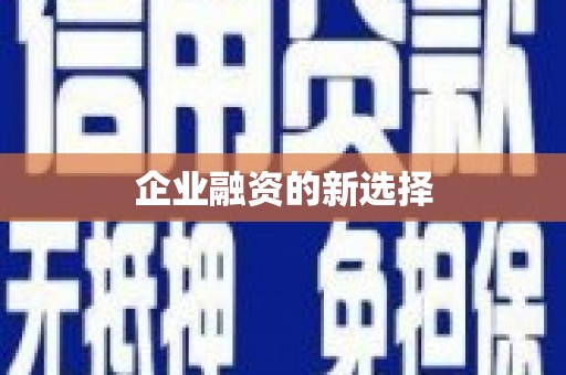 长涂企业融资的新选择