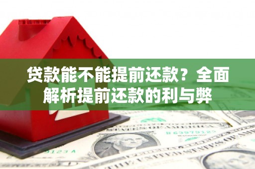 长涂贷款能不能提前还款？全面解析提前还款的利与弊