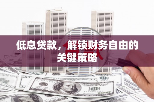 长涂低息贷款，解锁财务自由的关键策略