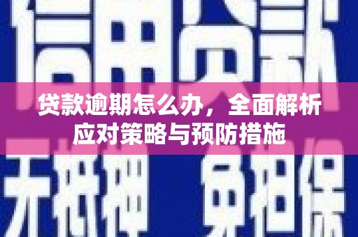 长涂贷款逾期怎么办，全面解析应对策略与预防措施
