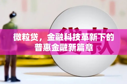 长涂微粒贷，金融科技革新下的普惠金融新篇章
